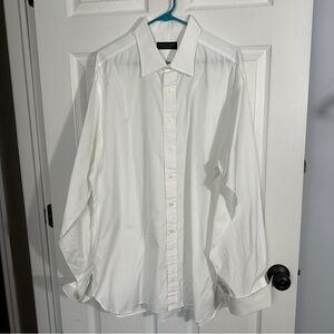 Robert Talbott Bespoke classic white dress shirt, size not noted, French cuffs
